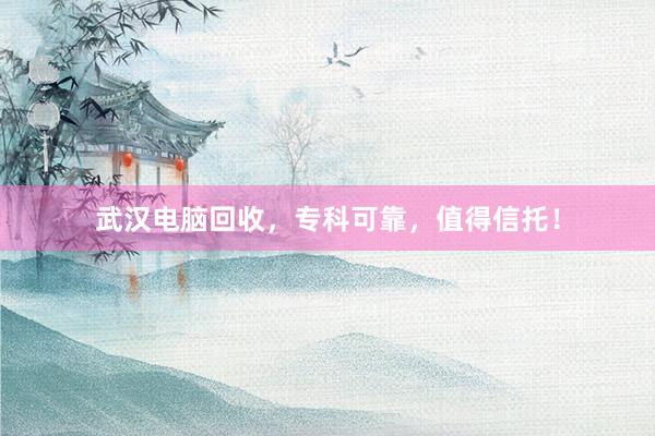 武汉电脑回收，专科可靠，值得信托！