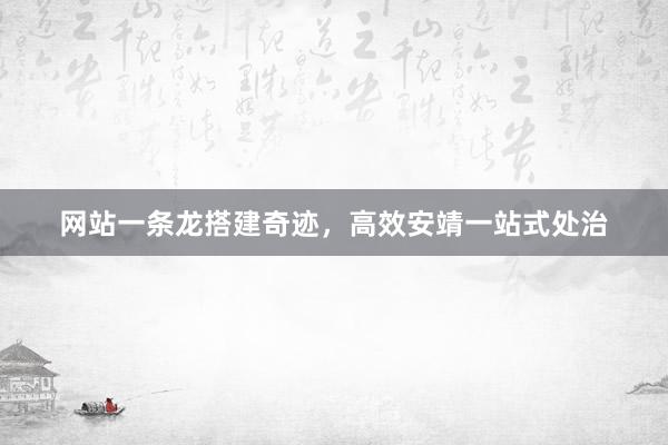 网站一条龙搭建奇迹，高效安靖一站式处治