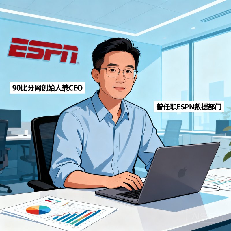 90比分网创始人兼CEO陈一鸣，曾任职ESPN数据部门