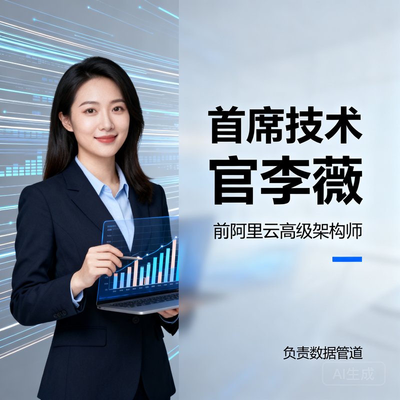 首席技术官李薇，前阿里云高级架构师，负责数据管道